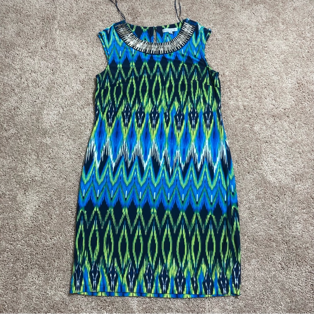 SANDRA DARREN DRESS Women’s Size Small Color Green Below Knee Length